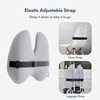 image:imageC CUSHION LAB Extra Dense Lumbar Pillow  Patented Ergonomic MultiRegion Firm Back Support for Lower Back Pain Relief  Lumbar Support Cushion with Strap for Office Chair Car Sofa  Wellness GreenGrey