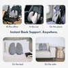 image:imageC CUSHION LAB Extra Dense Lumbar Pillow  Patented Ergonomic MultiRegion Firm Back Support for Lower Back Pain Relief  Lumbar Support Cushion with Strap for Office Chair Car Sofa  Wellness GreenGrey