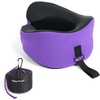 image:imageC CUSHION LAB Travel Pillow AwardWinning Patented Ergonomic Design for Chin amp Neck Support Memory Foam Neck Pillow Compact Airplane Pillow for Traveling Flight Car Cobalt Blue MediumRoyal Purple