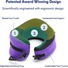 image:imageC CUSHION LAB Travel Pillow AwardWinning Patented Ergonomic Design for Chin amp Neck Support Memory Foam Neck Pillow Compact Airplane Pillow for Traveling Flight Car Cobalt Blue MediumRoyal Purple