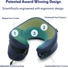 image:imageC CUSHION LAB Travel Pillow AwardWinning Patented Ergonomic Design for Chin amp Neck Support Memory Foam Neck Pillow Compact Airplane Pillow for Traveling Flight Car Cobalt Blue MediumAtlantic Blue