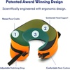 image:imageC CUSHION LAB Travel Pillow AwardWinning Patented Ergonomic Design for Chin amp Neck Support Memory Foam Neck Pillow Compact Airplane Pillow for Traveling Flight Car Cobalt Blue MediumDynamic Orange