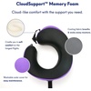 image:imageC CUSHION LAB Travel Pillow AwardWinning Patented Ergonomic Design for Chin amp Neck Support Memory Foam Neck Pillow Compact Airplane Pillow for Traveling Flight Car Cobalt Blue MediumRoyal Purple