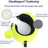 image:imageC CUSHION LAB Travel Pillow AwardWinning Patented Ergonomic Design for Chin amp Neck Support Memory Foam Neck Pillow Compact Airplane Pillow for Traveling Flight Car Cobalt Blue MediumSpark