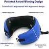 image:imageC CUSHION LAB Travel Pillow AwardWinning Patented Ergonomic Design for Chin amp Neck Support Memory Foam Neck Pillow Compact Airplane Pillow for Traveling Flight Car Cobalt Blue MediumCobalt Blue