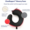 image:imageC CUSHION LAB Travel Pillow AwardWinning Patented Ergonomic Design for Chin amp Neck Support Memory Foam Neck Pillow Compact Airplane Pillow for Traveling Flight Car Cobalt Blue MediumBold Red