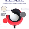 image:imageC CUSHION LAB Travel Pillow AwardWinning Patented Ergonomic Design for Chin amp Neck Support Memory Foam Neck Pillow Compact Airplane Pillow for Traveling Flight Car Cobalt Blue MediumBold Red