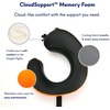 image:imageC CUSHION LAB Travel Pillow AwardWinning Patented Ergonomic Design for Chin amp Neck Support Memory Foam Neck Pillow Compact Airplane Pillow for Traveling Flight Car Cobalt Blue MediumDynamic Orange