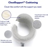 image:imageC CUSHION LAB Travel Pillow AwardWinning Patented Ergonomic Design for Chin amp Neck Support Memory Foam Neck Pillow Compact Airplane Pillow for Traveling Flight Car Cobalt Blue MediumGray