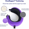 image:imageC CUSHION LAB Travel Pillow AwardWinning Patented Ergonomic Design for Chin amp Neck Support Memory Foam Neck Pillow Compact Airplane Pillow for Traveling Flight Car Cobalt Blue MediumRoyal Purple