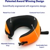 image:imageC CUSHION LAB Travel Pillow AwardWinning Patented Ergonomic Design for Chin amp Neck Support Memory Foam Neck Pillow Compact Airplane Pillow for Traveling Flight Car Cobalt Blue MediumDynamic Orange