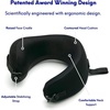 image:imageC CUSHION LAB Travel Pillow AwardWinning Patented Ergonomic Design for Chin amp Neck Support Memory Foam Neck Pillow Compact Airplane Pillow for Traveling Flight Car Cobalt Blue MediumBlack