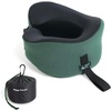 image:imageC CUSHION LAB Travel Pillow AwardWinning Patented Ergonomic Design for Chin amp Neck Support Memory Foam Neck Pillow Compact Airplane Pillow for Traveling Flight Car Cobalt Blue MediumHunter Green