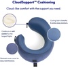 image:imageC CUSHION LAB Travel Pillow AwardWinning Patented Ergonomic Design for Chin amp Neck Support Memory Foam Neck Pillow Compact Airplane Pillow for Traveling Flight Car Cobalt Blue MediumAtlantic Blue