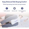image:imageCushion Lab Extra Dense Orthopedic Knee Pillow for Back Pain Relief Leg Pain Hip Pregnancy Sciatica amp Joint Pain  Memory Foam Wedge Pillow ContourLarge