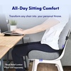 image:imageCushion Lab Patented Pressure Relief Seat Cushion for Long Sitting Hours on Office amp Home Chair  ExtraDense Memory Foam for Soft Support Car Pad for Hip Tailbone Coccyx Sciatica  BlackGray