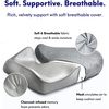 image:imageCushion Lab Patented Pressure Relief Seat Cushion for Long Sitting Hours on Office amp Home Chair  ExtraDense Memory Foam for Soft Support Car Pad for Hip Tailbone Coccyx Sciatica  BlackGray
