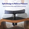 image:imageCushion Lab Patented Pressure Relief Seat Cushion for Long Sitting Hours on Office amp Home Chair  ExtraDense Memory Foam for Soft Support Car Pad for Hip Tailbone Coccyx Sciatica  BlackBlack