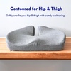 image:imageCushion Lab Patented Pressure Relief Seat Cushion for Long Sitting Hours on Office amp Home Chair  ExtraDense Memory Foam for Soft Support Car Pad for Hip Tailbone Coccyx Sciatica  BlackWellness Green