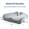 image:imageCushion Lab Patented Pressure Relief Seat Cushion for Long Sitting Hours on Office amp Home Chair  ExtraDense Memory Foam for Soft Support Car Pad for Hip Tailbone Coccyx Sciatica  BlackGray