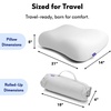 image:imageCushion Lab Travel Deep Sleep Pillow  Compact Memory Foam Neck Pillow for Sleeping Portable Pillow for Hotels Camping Side amp Back Sleepers OntheGo  BlackLight Grey