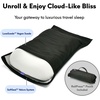 image:imageCushion Lab Travel Deep Sleep Pillow  Compact Memory Foam Neck Pillow for Sleeping Portable Pillow for Hotels Camping Side amp Back Sleepers OntheGo  BlackBlack