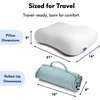 image:imageCushion Lab Travel Deep Sleep Pillow  Compact Memory Foam Neck Pillow for Sleeping Portable Pillow for Hotels Camping Side amp Back Sleepers OntheGo  BlackWellness Green