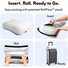 image:imageCushion Lab Travel Deep Sleep Pillow  Compact Memory Foam Neck Pillow for Sleeping Portable Pillow for Hotels Camping Side amp Back Sleepers OntheGo  BlackLight Grey
