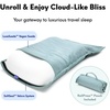 image:imageCushion Lab Travel Deep Sleep Pillow  Compact Memory Foam Neck Pillow for Sleeping Portable Pillow for Hotels Camping Side amp Back Sleepers OntheGo  BlackWellness Green