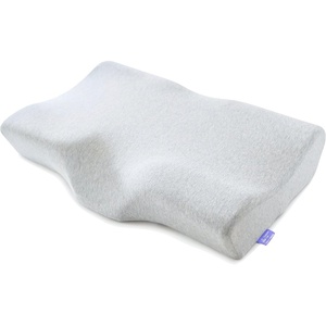 image:imageC CUSHION LAB Extra Dense Ergonomic Cervical Pillow for Firm Neck Support  Orthopedic Contour Pillow for BackSide Sleeper Neck Relief CertiPURUS Memory Foam Pillow with Organic Cotton Cover