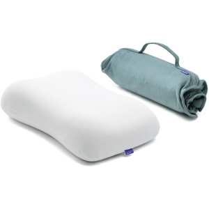 image:imageCushion Lab Travel Deep Sleep Pillow  Compact Memory Foam Neck Pillow for Sleeping Portable Pillow for Hotels Camping Side amp Back Sleepers OntheGo  BlackWellness Green